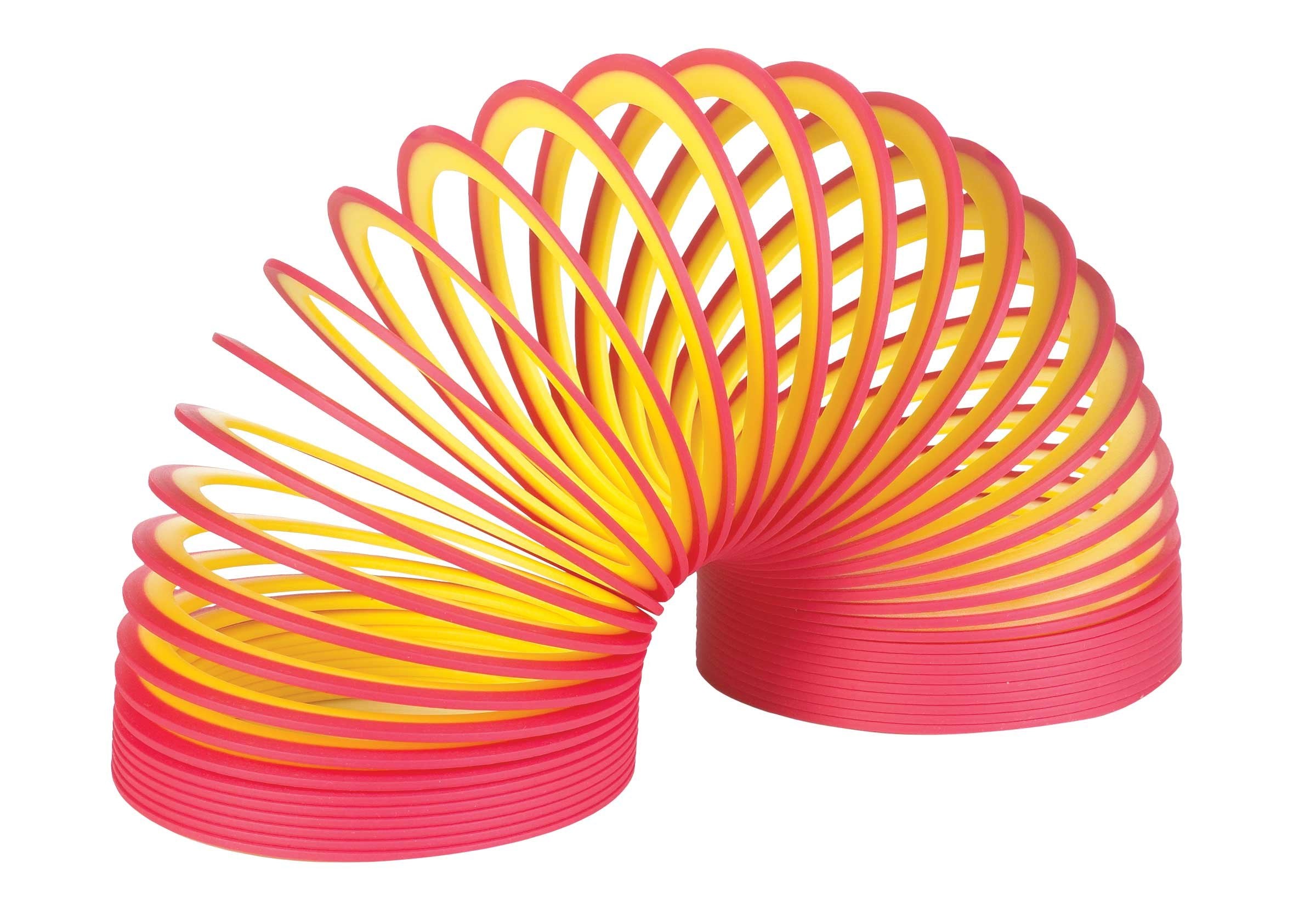 POOF Neon Plastic Slinky Toy - Green & Yellow - Small - Ages 5+ – Toytooth