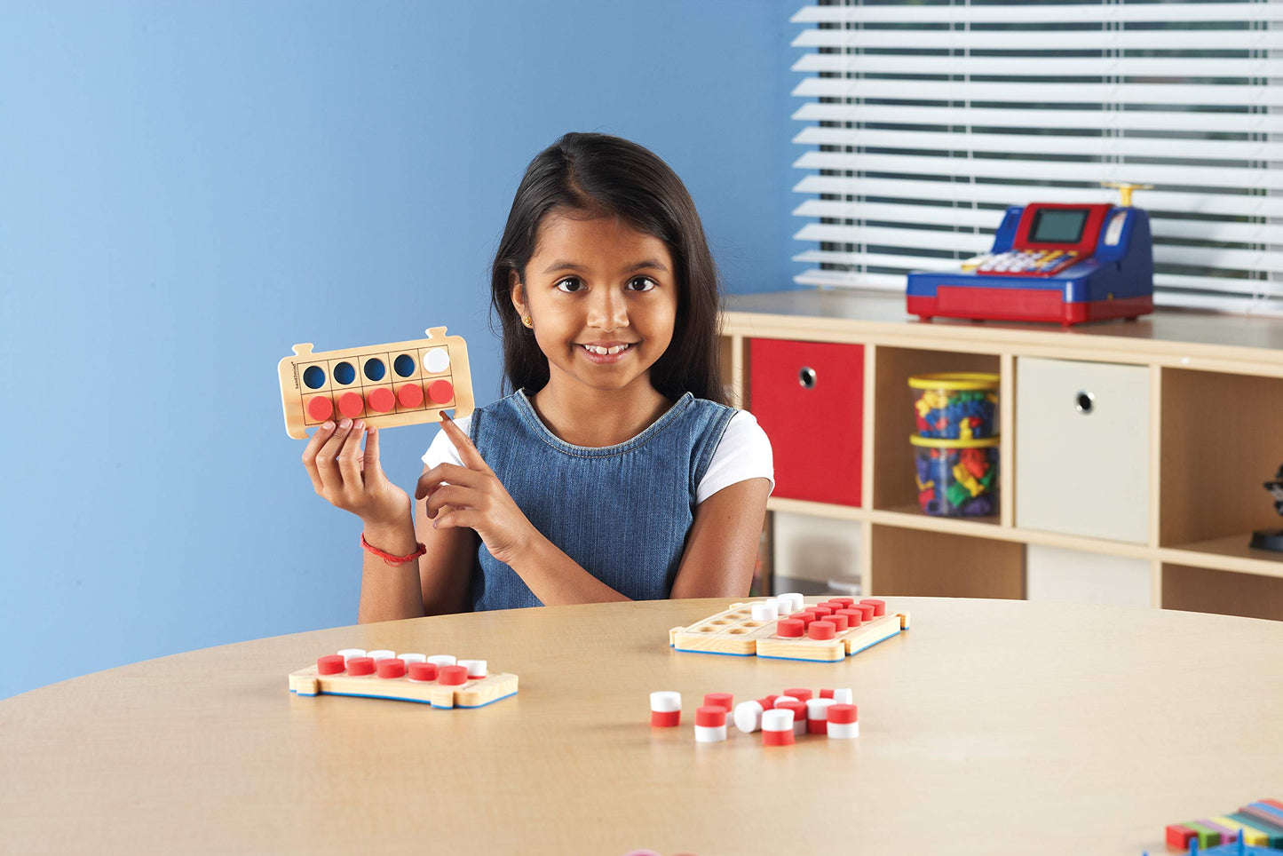 Learning Resources Foam RekenRods Ten-Frame Boards & Red/White Counters, Math Manipulatives for Kindergarten, Model 85233
