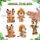 Sumind 12 Pieces Valentine'S Day Mini Stuffed Forest Animals Jungle Animal Plush Toys 4.8 Inch Cute Plush Elephant Lion Giraffe Tiger Plush For Animal Themed Parties Achievement(Sitting, Standing)