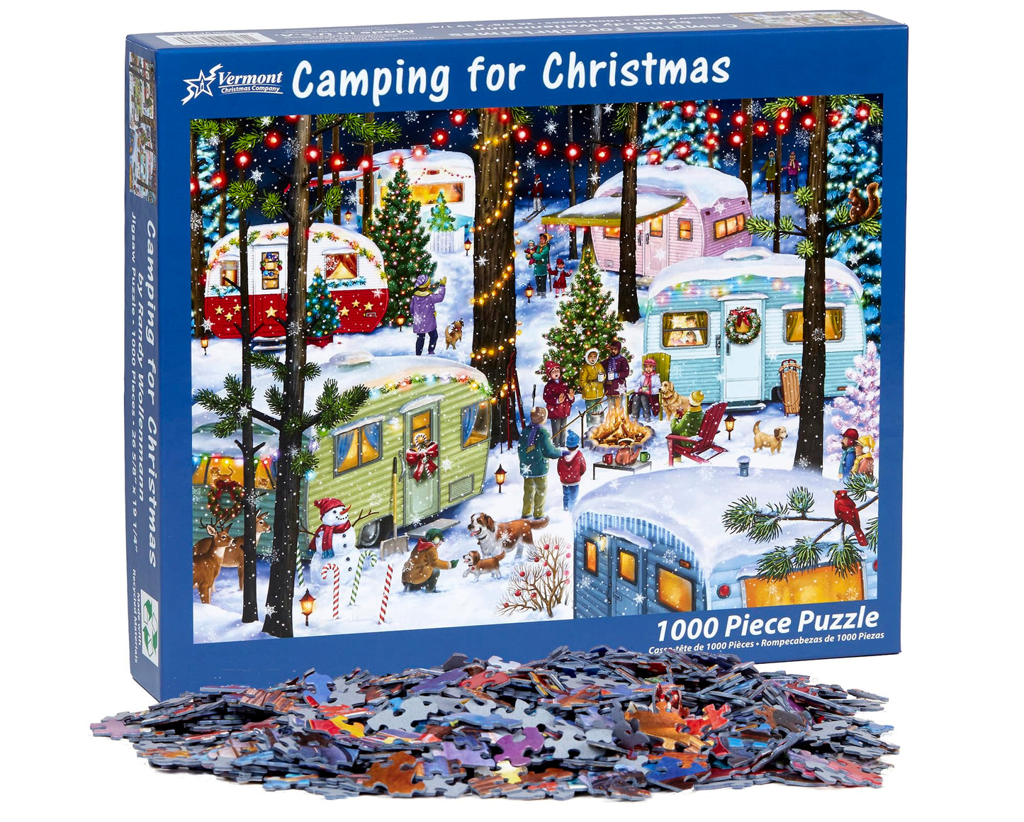 Vermont Christmas Company Camping For Christmas Jigsaw Puzzle 1000 Piece