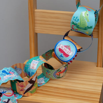 Wee Believers Oceans Respect and Protect Gods Creation 24 Foot Paper Chain Activity Set