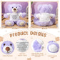Lenwen A Bear Hug Gift Get Well Soon Bear Sympathy Gift For Women Plush Stuffed Animal Hug Thinking Of You Condolences Memorial Loved Present(Purple)