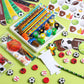 Chrisfall 168 Pcs Sports Party Favors Sports Theme Party Supplies Football Basketball Baseball Soccer Stationery Set Notebook St