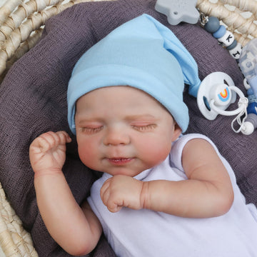 Charex Realistic Reborn Baby Dolls Boy - 18 Inch Newborn Sleeping Baby Dolls, Lifelike Reborn Baby Dolls With Weighted Soft Cloth Body Birthday Gift Toy For Age 3+