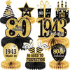 9PCS 80th Birthday decorations 80th birthday Centerpieces for Tables Decorations Vintage 1943 Honeycomb Table Topper Back in 194