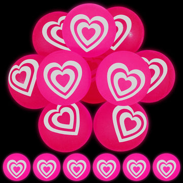 Leitee 30 Pcs Valentines Bouncy Balls 32 Mm Valentines Day Party Favors Glow In The Dark Heart Shaped Stress Relief Fidget Toys