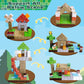 Magnetic Blocks-100Pcs Magnetic Building Blocks Magnetic Tiles Stacking, Build Magnet Forest World Set, Stem Montessori Sensory
