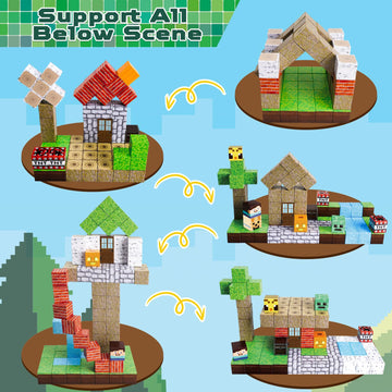 Magnetic Blocks-100Pcs Magnetic Building Blocks Magnetic Tiles Stacking, Build Magnet Forest World Set, Stem Montessori Sensory