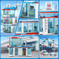 City Hospital Stem 3 In1 Building Sets, Compatible With Lego Ambulance Tor Truck, Rescue Helicopter, Connect To Other City Sets,