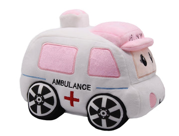 Yonlit Soft Plush Ambulance Stuffed Car Toy Super Cute White Truck Plushie Excellent Gifts For Kids Or Birthday Party 10.6 Inche