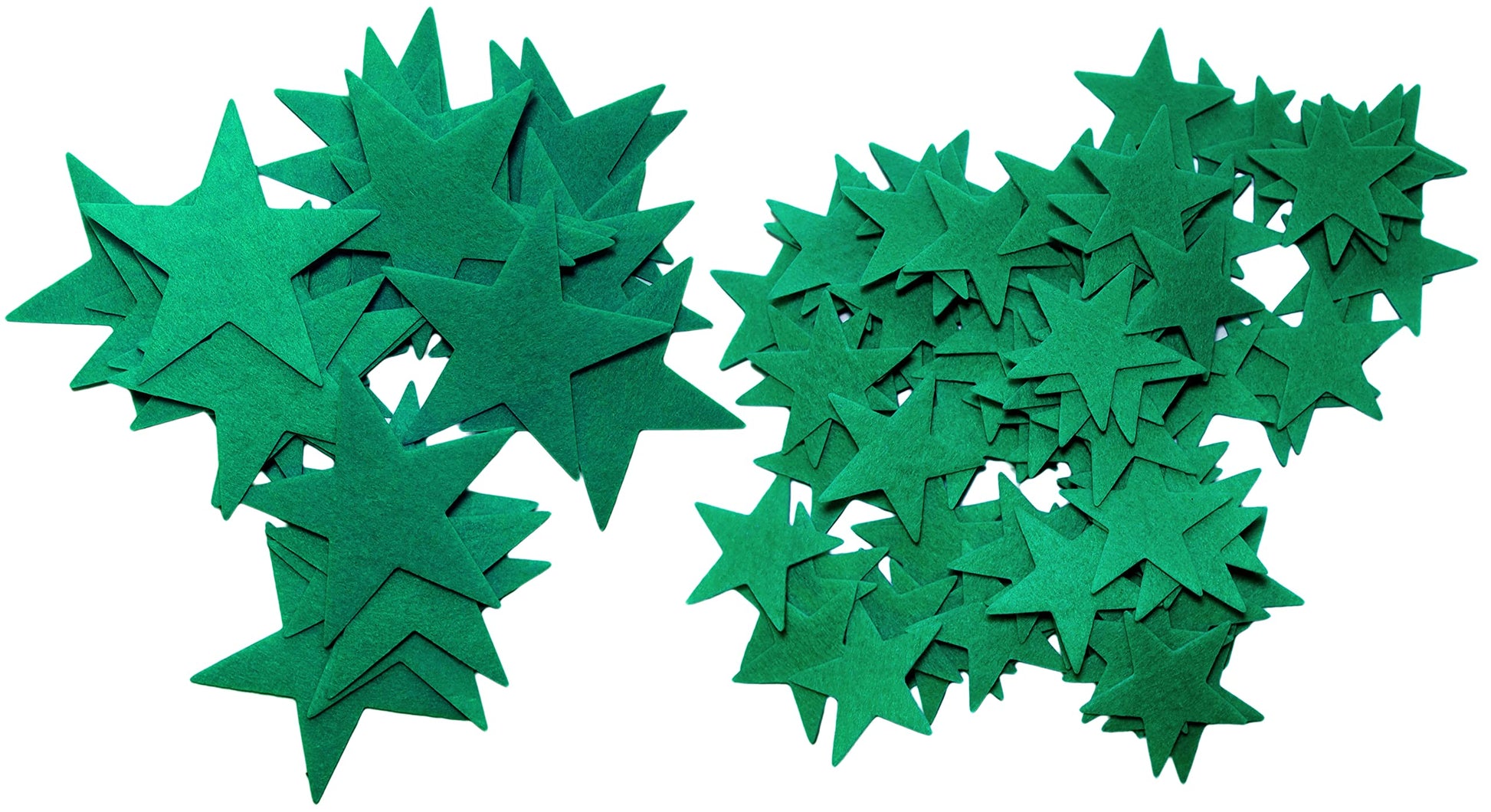 Playfully Ever After 1.5 and 3 inch Combo Size Felt Star Stickers 46pc (Green)