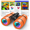 LET'S GO! Shockproof Binoculars for Kids, 4x30, Orange, Perfect for Bird Watching, Camping & Hiking, Ages 3-8