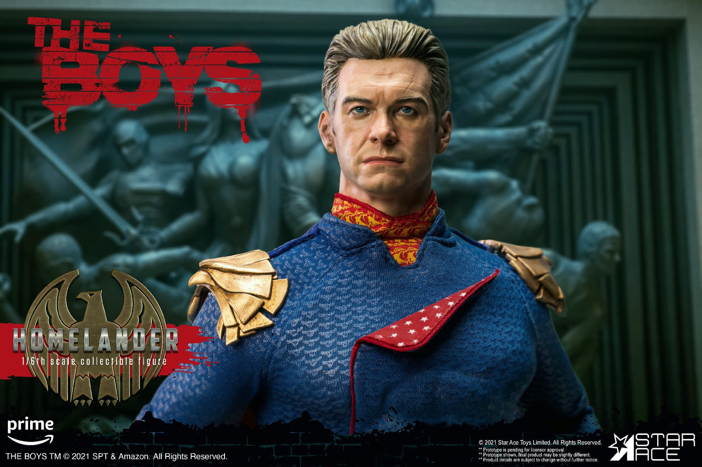 Star Ace Toys The Boys: Homelander 1:6 Scale Deluxe Action Figure Multicolor