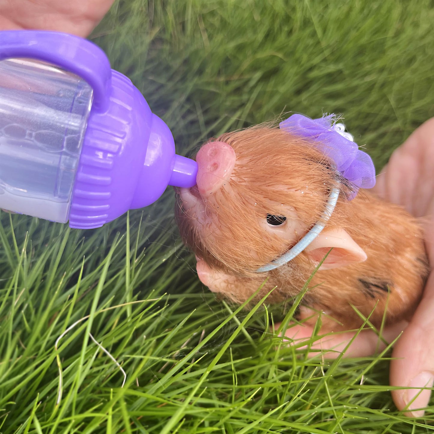 OtardDolls Lifelike Mini Pig Dolls, 5 Inch Full Silicone Soft Reborn Piggy Dolls Mini Realistic Newborn Cute Realistic Real Todd