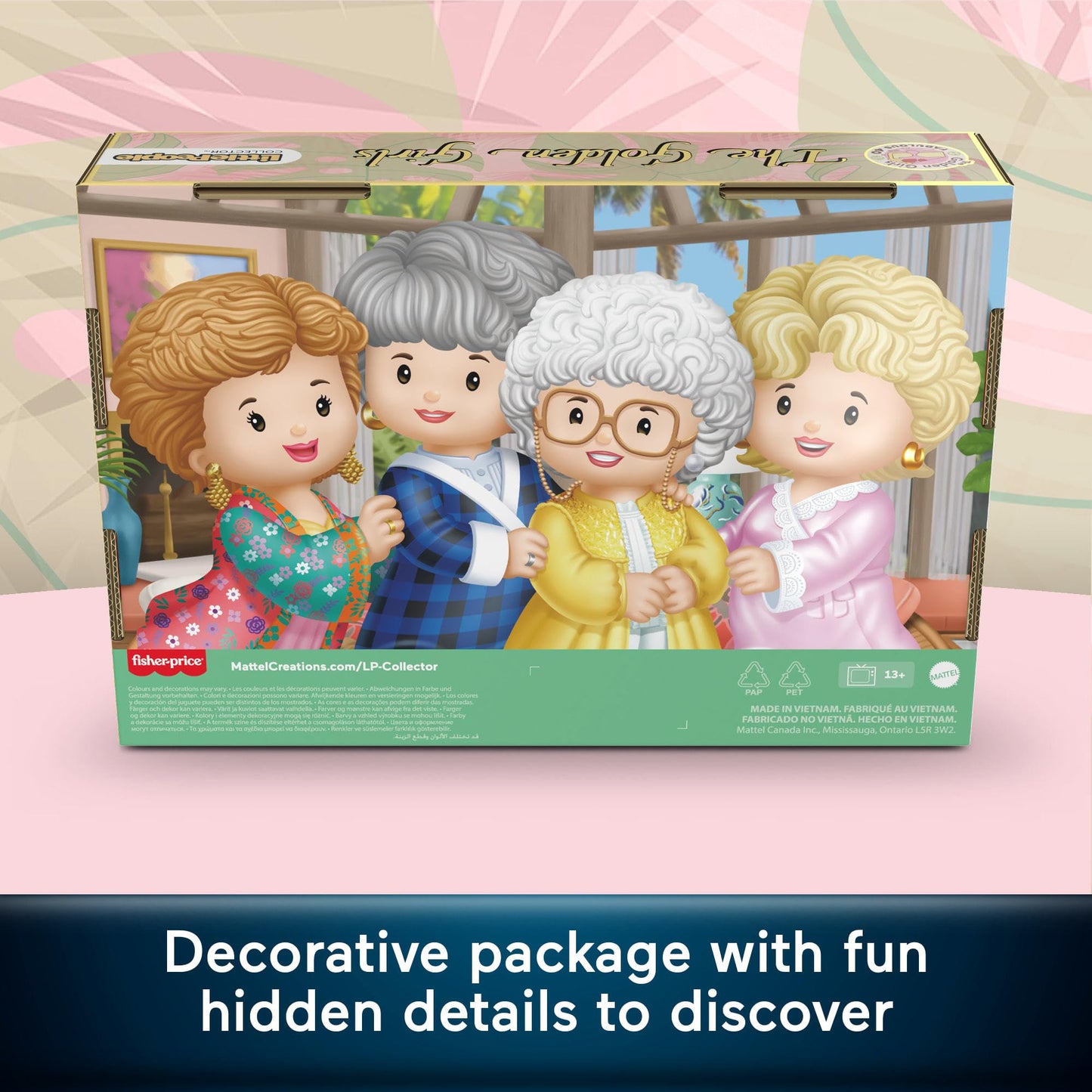 Little People Collector The Golden Girls Late Night Cheesecake 40Th Anniversary Figure Set In A Display Gift Box For Adults & Fa