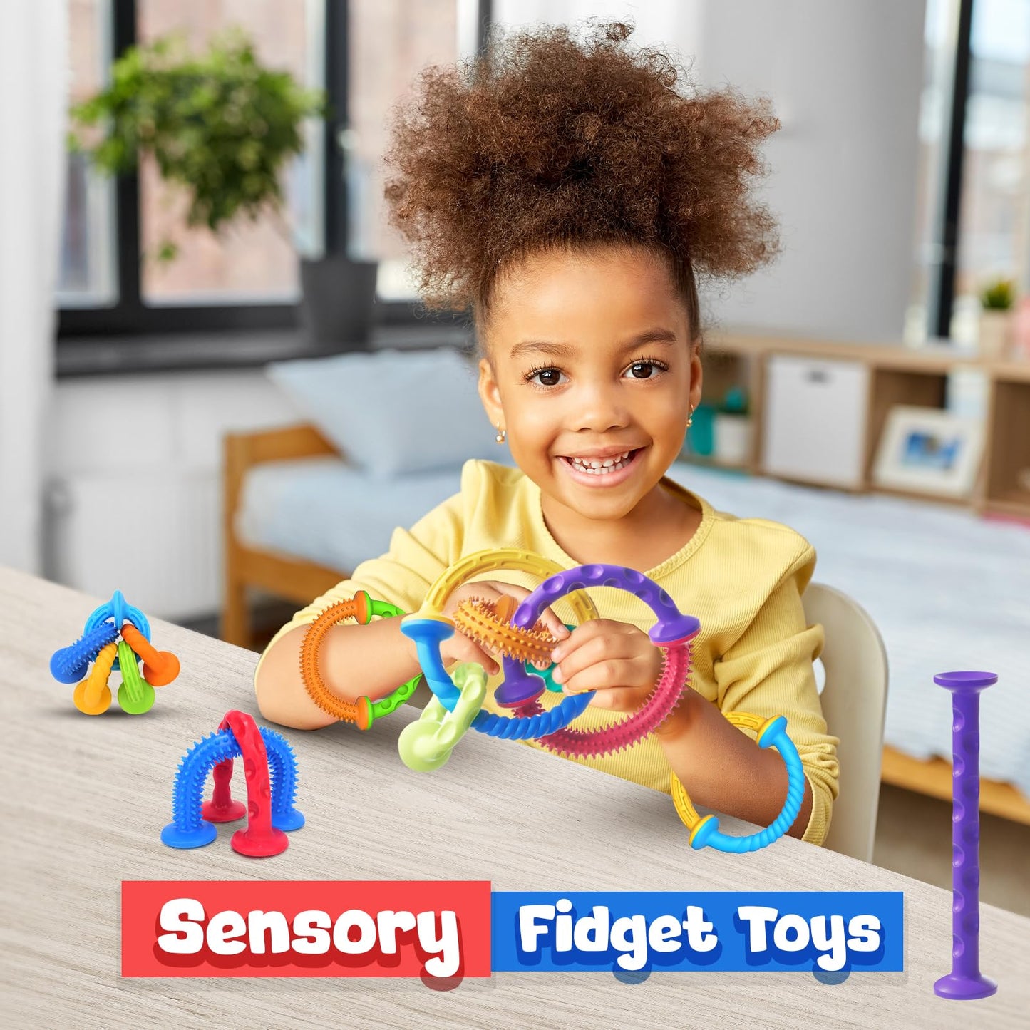 Textured Toys Sensory Autism Toy For Kids : 8 Pack Sensory Toys For Classroom School Education - Suction Toys For Window - Fidget Toys For Autistic Travel