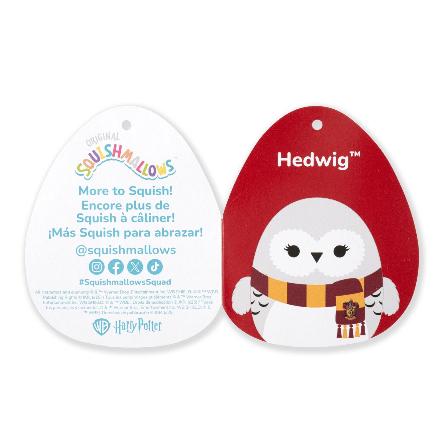 Squishmallows Original Harry Potter    10in Hedwig with Scarf Plush - Ultrasoft Official Jazwares Plush (Medium-Sized)