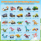 24 Packs Party Favors For Kids Building Set - Valentines Day Gifts For Kids Classroom Dinosaur Building Blocks Exchange Valentin