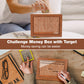 Homgaty Wooden Money Box Money Bank, Countdown Money Saving Box With 3000 Dollars Target, Money Box With Money Target And Numbers To Check For Boys Girls (3000 Usd)
