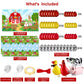 Farm Animals Theme Party Decorations Farm Barn Animals Backdrop Banner Farmhouse Animals Decor Party Tablecloth Balloon Arch Garland Kit For Birthday Photography Baby Shower Party Supplies (Red)
