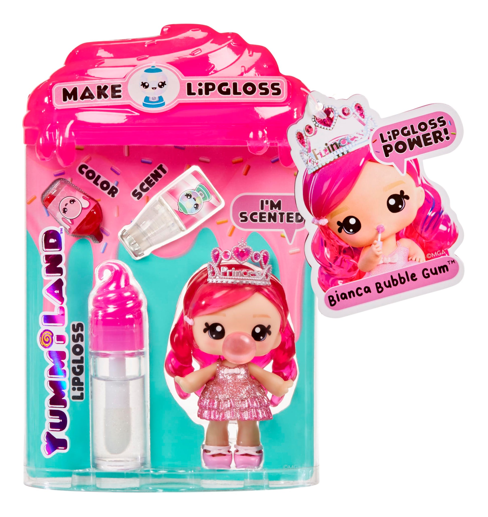 Yummiland Lipgloss Doll- Bianca Bubblegum  Ages 4+-New