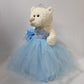 KINNEX COLLECTIONS SINCE 1997 20'' Teddy Bear with Elegant Dress (Centerpiece) ~ B16631N-4 (Baby Blue)