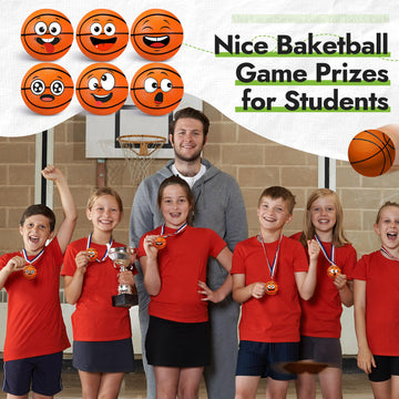 Arrowbash 24 Pcs Mini Face Basketball Stress Balls For Boys Girls Basketball Stress Balls Face Squeeze Balls Foam Balls For Stre