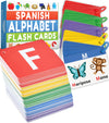 Spanish Alphabet Flash Cards - Abc Jumbo Flash Cards For Kids Ages 3-6 - Lowercase & Uppercase Letter Recognition Learning Game