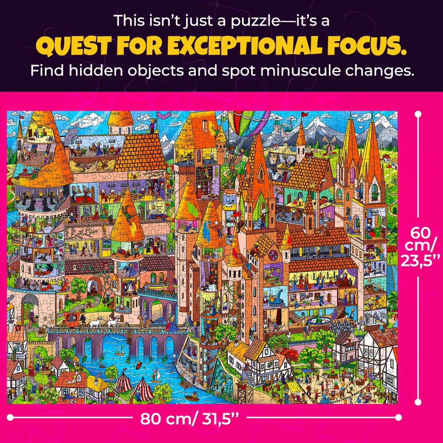 Quokka 1000 Piece Jigsaw Puzzle For Adults Nighty Cats – Premium Box Packaging With Extra Fun Challenges - Whimsical Cat Puzzle - Perfect For Relaxation & Creativity & Gift Giving