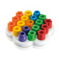 Quercetti Geokid Daisy Maxi 21-Piece Stacking & Sorting Pegboard, Plastic, Multicolor, Ages 1+, Model 4160