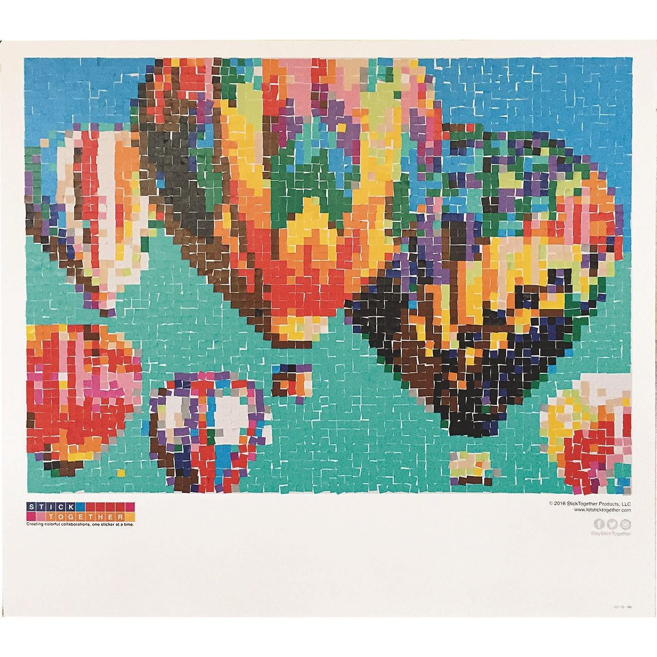 Collaborative Sticker Mosaic, Hot Air Balloon