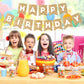 Hooqict Gold Happy Birthday Banner Sign For Backdrop Gold Happy Birthday Decorations For Women Men Kids 1St 2Nd 3Rd Party Supplies Wall Door Banner Garland Bunting Flag