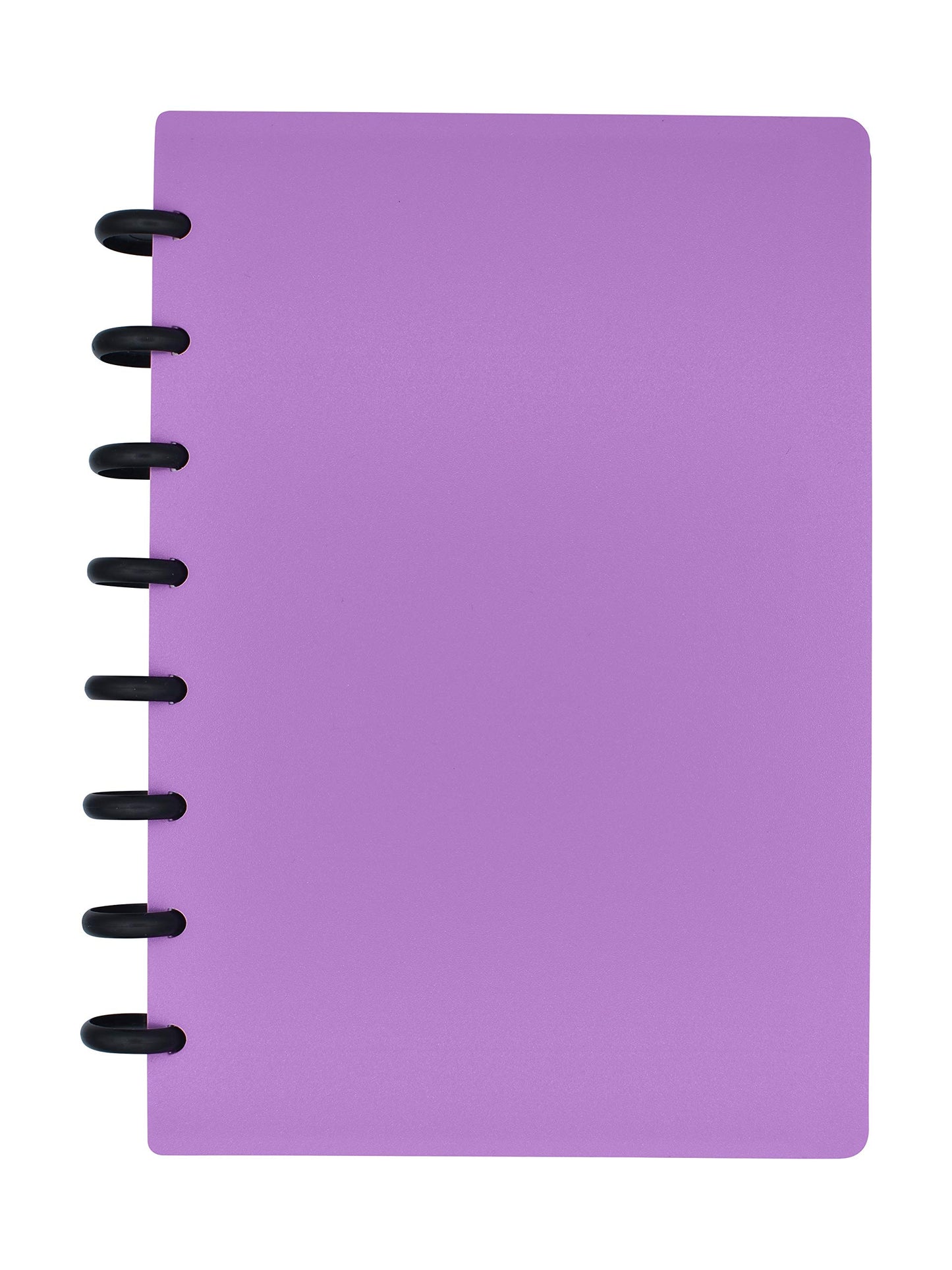 Eleven Discs Discbound Notebook, Junior Size, 1mm Poly Cover, Heavyweight Paper, 50 Dot Grid Sheets (Purple)
