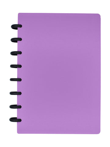 Eleven Discs Discbound Notebook, Junior Size, 1mm Poly Cover, Heavyweight Paper, 50 Dot Grid Sheets (Purple)