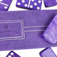 Vovotuzzi Dominos Set For Adults - Double 6 Dominos - Dominoes Set For Kids And Adults - 28 Marbleized Purple Jumbo Domino, Clas