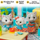 Honey Bee Acres The Purringtons Cat Family, 4 Miniature Doll Figures, Small