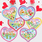 CY2SIDE Valentines Heart Stickers Scene - 12 Sets of Valentines Day Fun Animal Pig Frog Sticker Art Craft for Kids School Activi