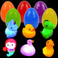 Joyin 6 Pcs Pre-Filled Easter Eggs With Light-Up Floating Bath Toys For Kids Toddler Eggs Hunt, Basket Stuffers/Fillers, Filling
