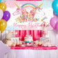 Tatuo Rainbow Unicorn Birthday Backdrop for Girls 5.9 x 3.6 ft Unicorn Party Decorations Happy Birthday Photography Background R