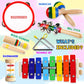 DIFFYBOX Kids Musical Instruments Montessori Baby Musical Toys for Toddlers 3-5 Wooden Percussion Instruments Toy for Preschool
