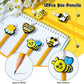 Winrayk 146Pcs Bee Party Favors Birthday Supplies Bee Gift Bag with Cards & Clips Pencil Mini Bubble Wand Honeycomb Silicone Bra