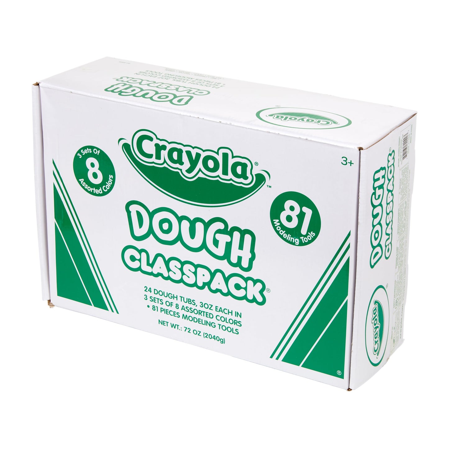 Crayola Assorted Dough Classpack With Tools, 8 Colors, Art Supplies, Over 100 Pieces, 24 Per Carton