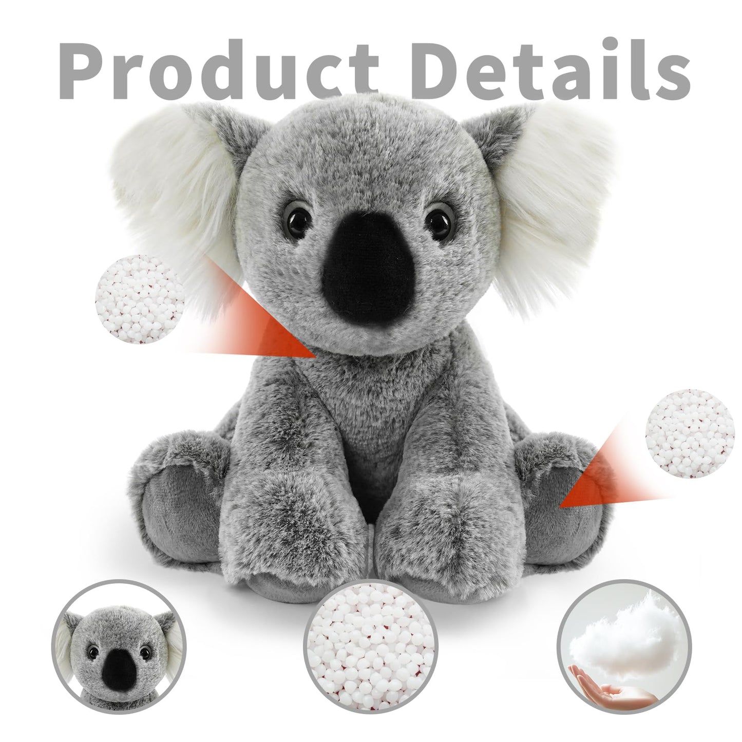 Hideekoog Koala Stuffed Animal Toys  8.5 Inch Soft and Cuddly Koala Plush Animals Toy  Cute and Realistic Stuffed Animals Gifts for Boys and Girls Soft Toy for Kids