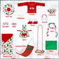 12 Pcs Christmas Elf Accessories Kits Include Christmas Doll Sleeping Bag Sweater Apron Chef Hat Scarf Earmuffs Eye Mask Snow Tu