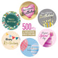 Easykart Labels 500 Happy Birthday Stickers, 6 Unique Foiling Designs, Birthday Stickers For Kids, Birthday Party Decoration, 1.