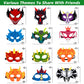 Zalmoxe Felt Dragon Dinosaur Masks For Kids Dinosaur Birthday Party Decorations Supplies Halloween Masks Dress-Up Costumes For B
