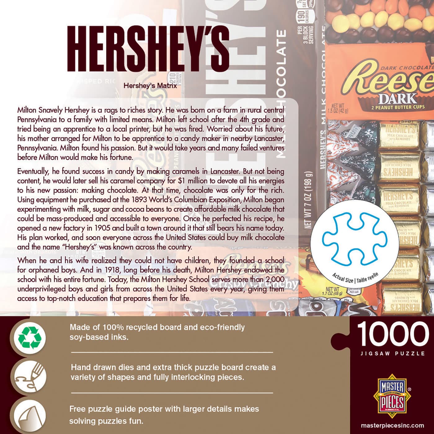 Masterpieces 1000 Piece Jigsaw Puzzle For Adults, Family, Or Youth - Hershey'S Matrix - 19.25'X26.75'.