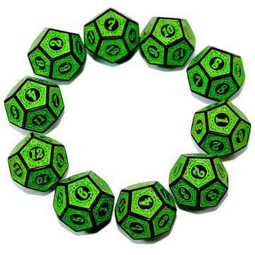 SmartDealsPro 10-Pack Six Sides D6 12 Sided D12 Dice Die for DND Dungeons and Dragons MTG PRG Wow Table Game Math Teaching (D12,