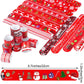 Elcoho 60 Pack Christmas Slap Bracelets Toys Xmas Slap Bands Santa Claus Snowman Reindeer Slap Wristband for Christmas Party Fav