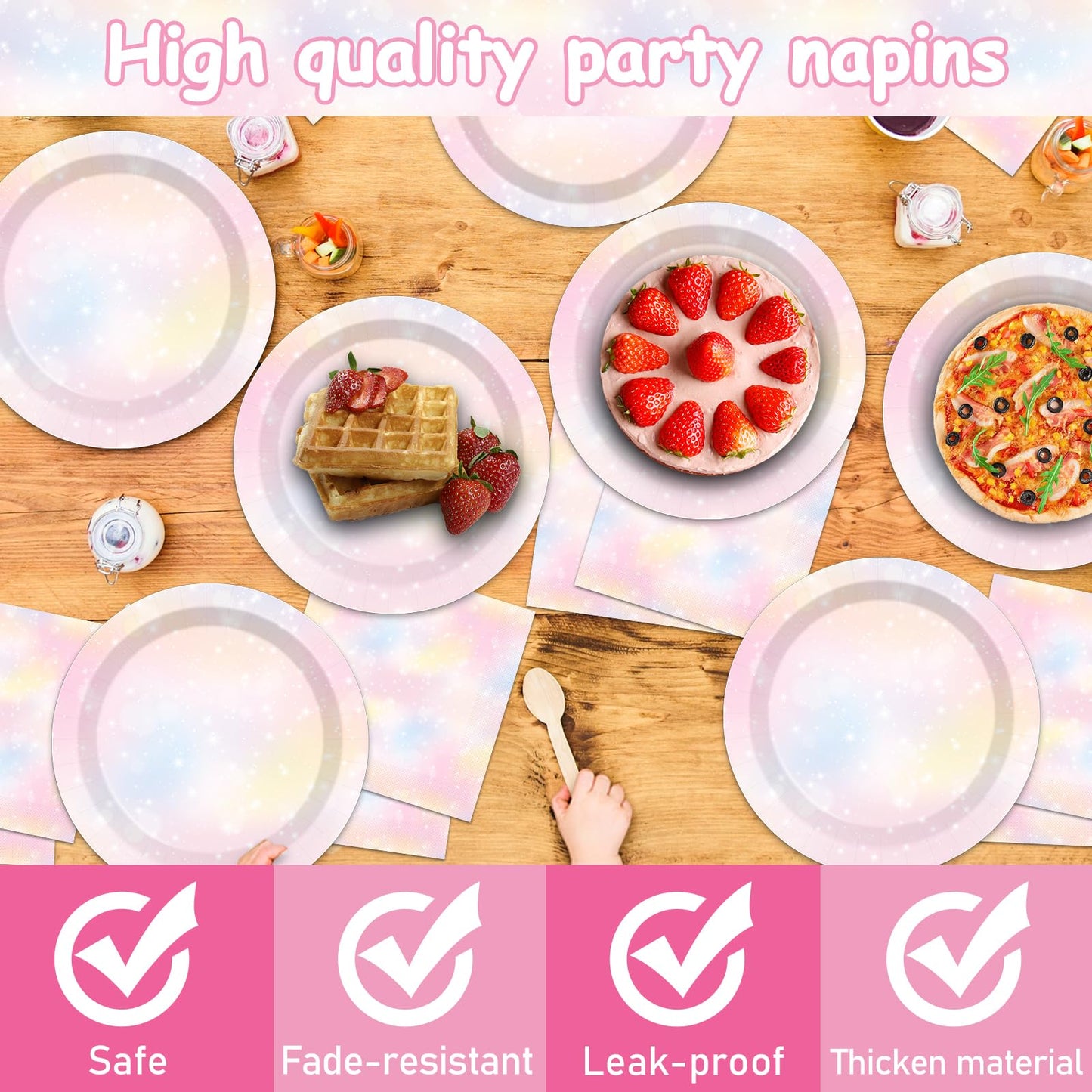 Pastel Rainbow Tableware Set Pastel Birthday Party Plates Napkins Rainbow Theme Party Disposable Table Cover Boho Pastel Dinnerware For Kids Girls Baby Shower Birthday Party Wedding Decor Supplies